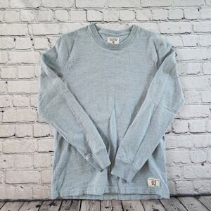 Abercrombie & Fitch Mens Size S Long Sleeve Crewneck Light Blue Heather Cotton